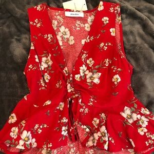 Idem Ditto Red Floral Tank